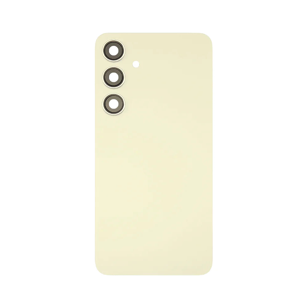 Rear Glass Battery Back Cover with Camera Lens For Samsung Galaxy S24 Plus Amber Yellow